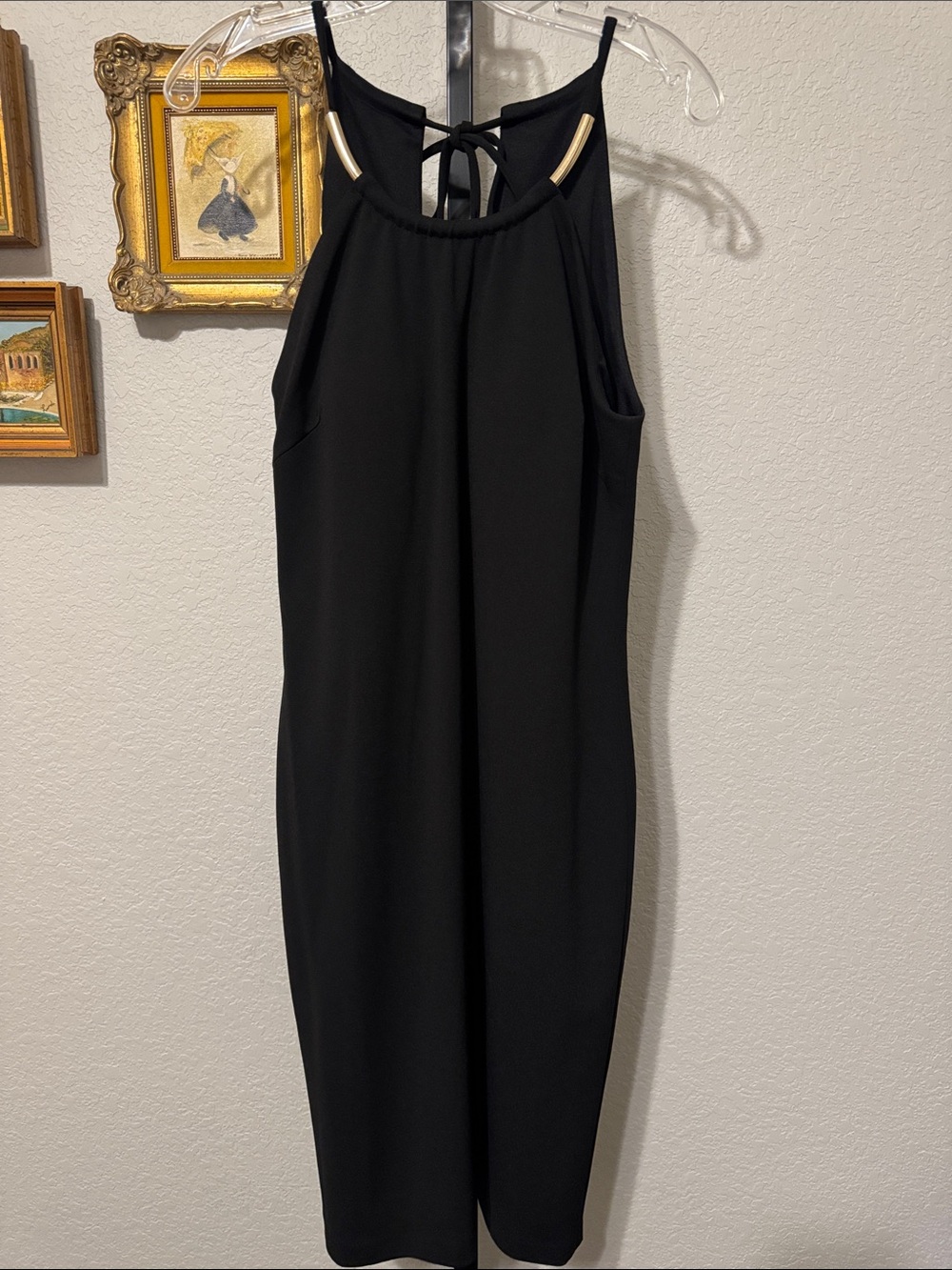 Calvin Klein Black Halter Neck Mini Dress - Elegant Evening Style 003
